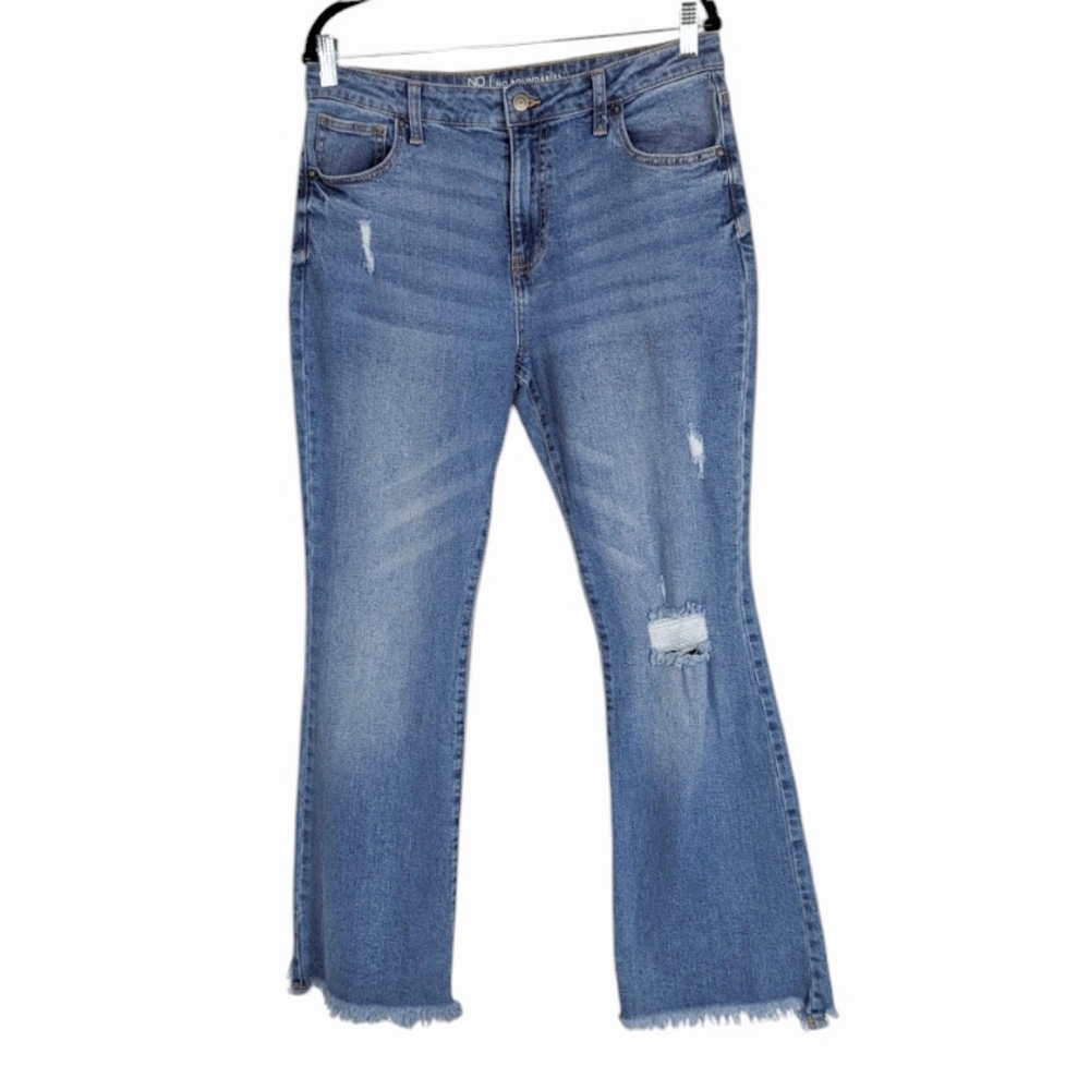 VINTAGE Y2K No Boundaries Distressed Flare Jeans Sz 13